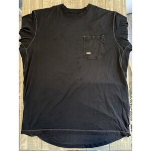 ARIAT REBAR Black Crew Neck‎ Pocket T Shirt Men's 3XLT Workwear Casual